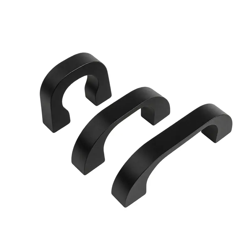 Asa curva de aluminio negro para paneles