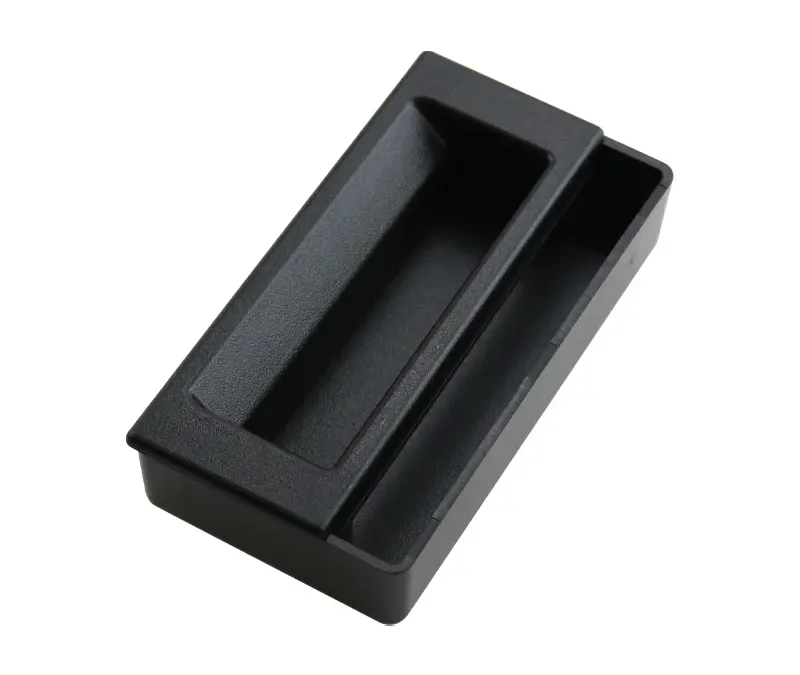 Asa rectangular de plástico negro para archivador