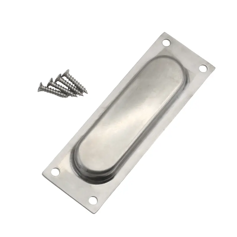 Asa embutida inox. 304 cepillada con tornillos