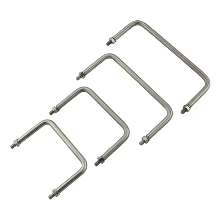 Asa industrial de acero inoxidable cepillado con rosca exterior