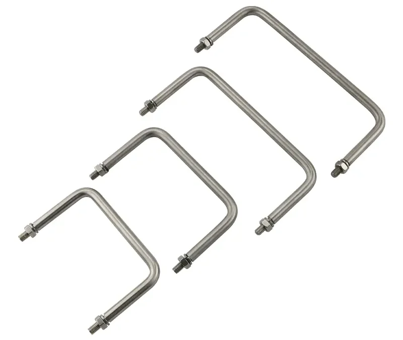 Asa industrial de acero inoxidable cepillado con rosca exterior