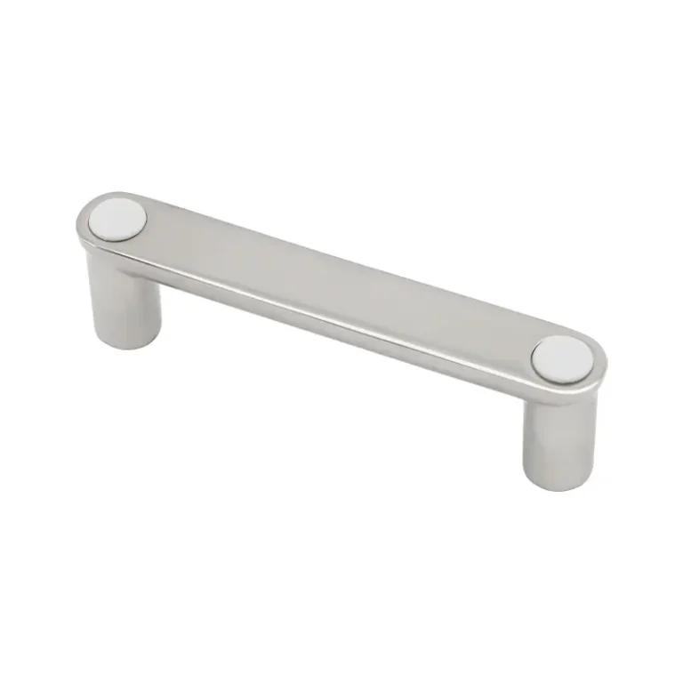Asa inox con tapones embellecedores blancos