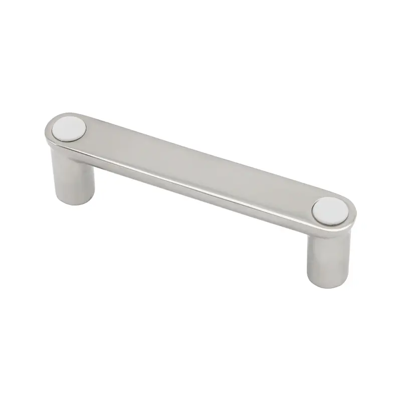 Asa inox con tapones embellecedores blancos