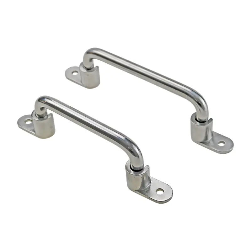 Asa plegable inox. 304 con pulido espejo y base alargada