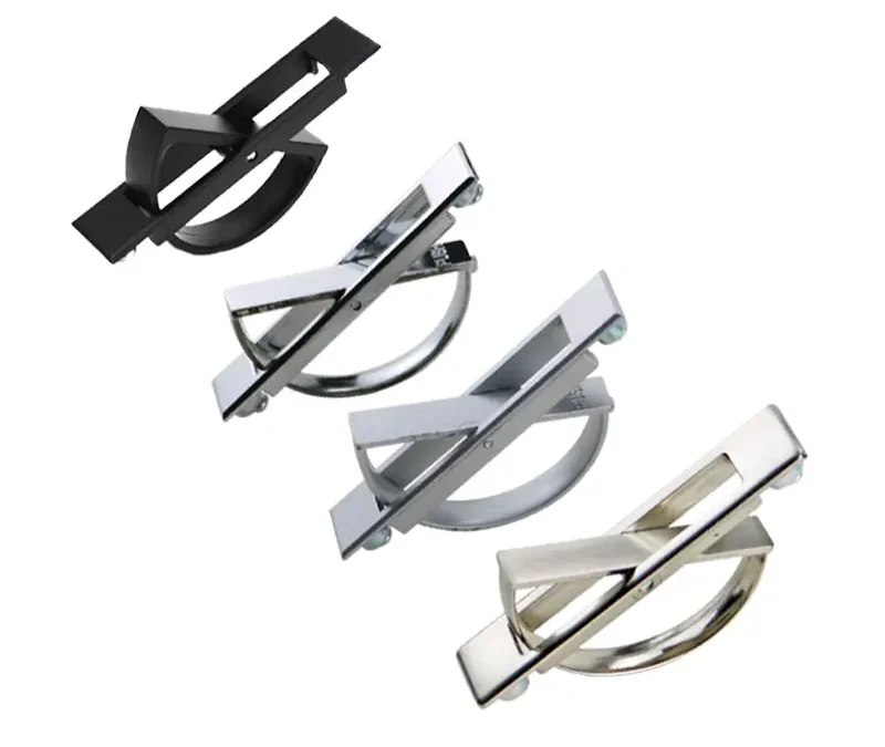 Asa de zinc pivotante semi-circular para cajón