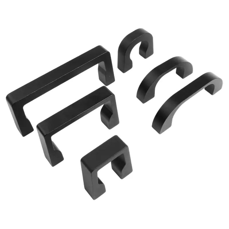 Asas de aluminio negro en varias formas