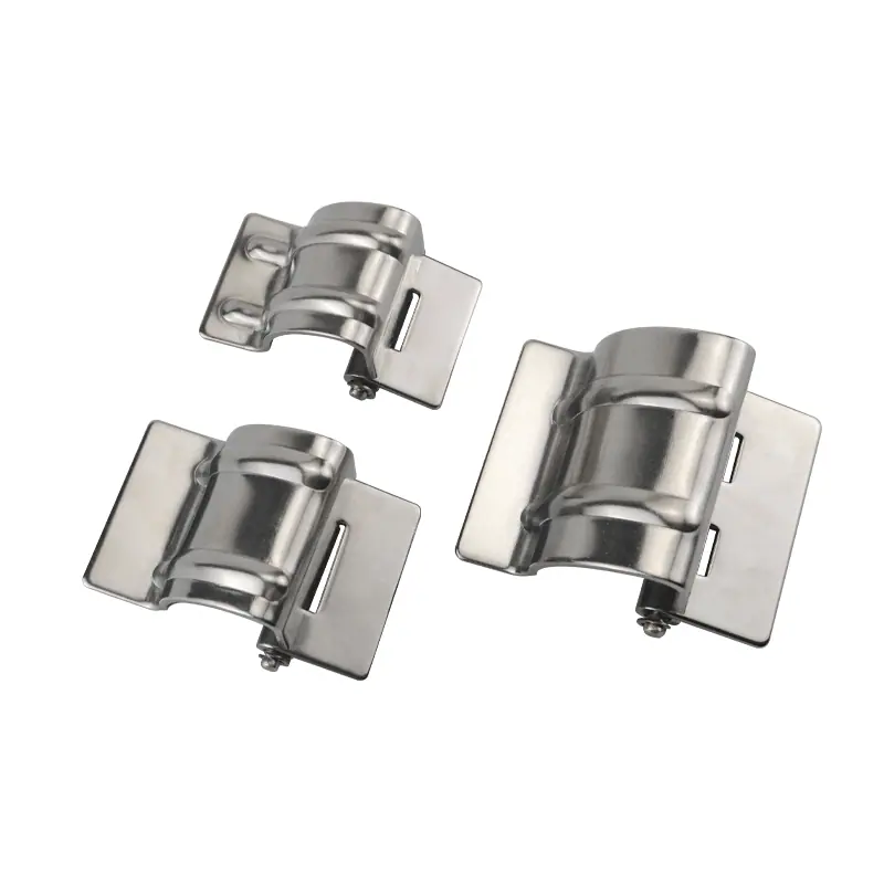 Bisagra de brazo curvo inox. 304 vibroacabado