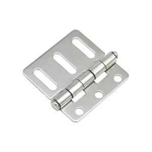 Bisagra inox. 304 espejo con 3 ranuras alargadas