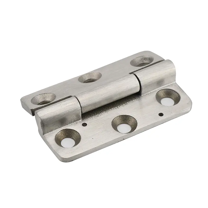 Bisagra simétrica de 6 agujeros inox. cepillada