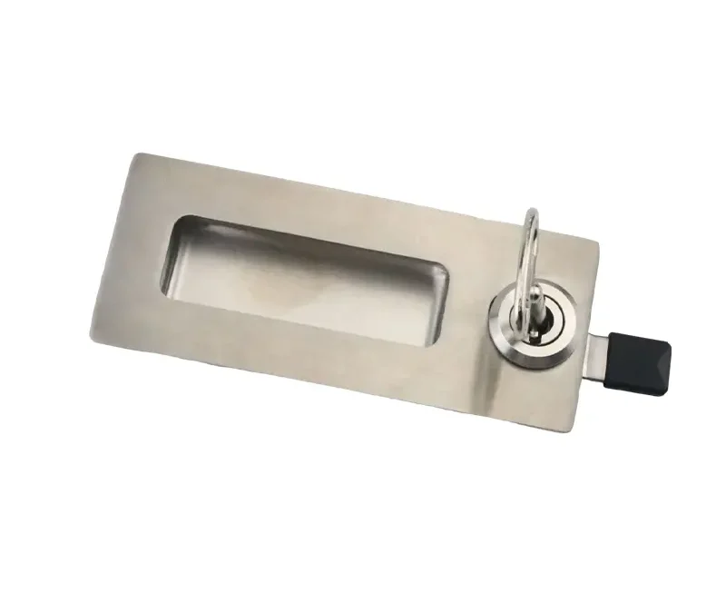 Tirador con cerradura para gabinete eléctrico 145×62 mm