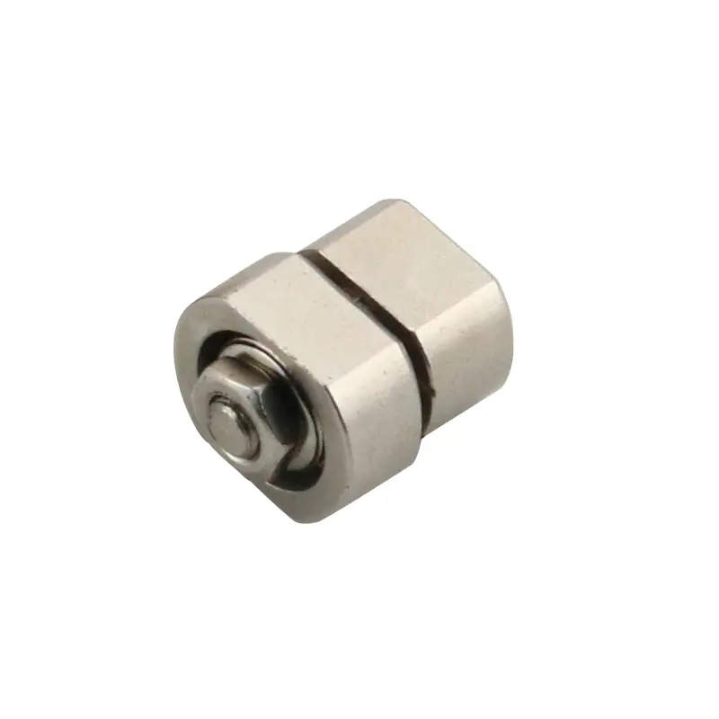 Bisagra de torque niquelada para montaje a presión