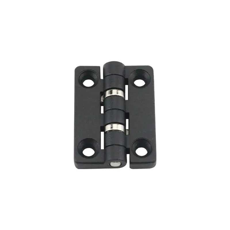 Bisagra plana de torque fijo negra con montaje M6