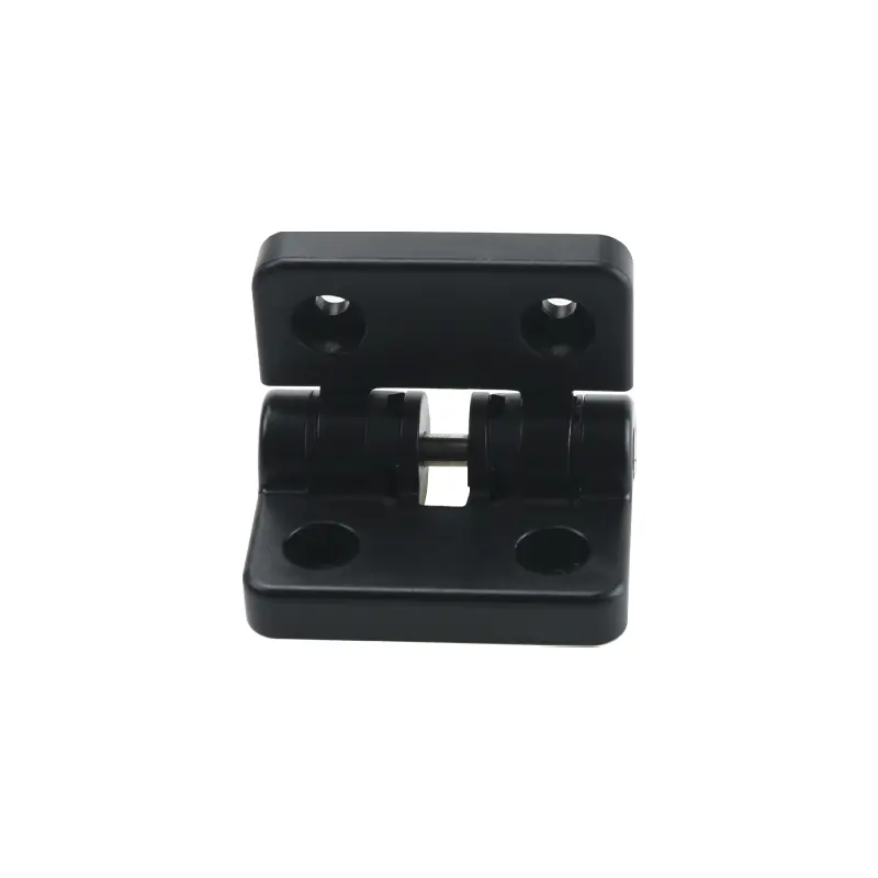 Bisagra plastico pe negro vista lateral abierto