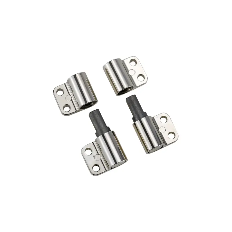 Bisagra torsion aleacion zinc detalle acabado niquelado