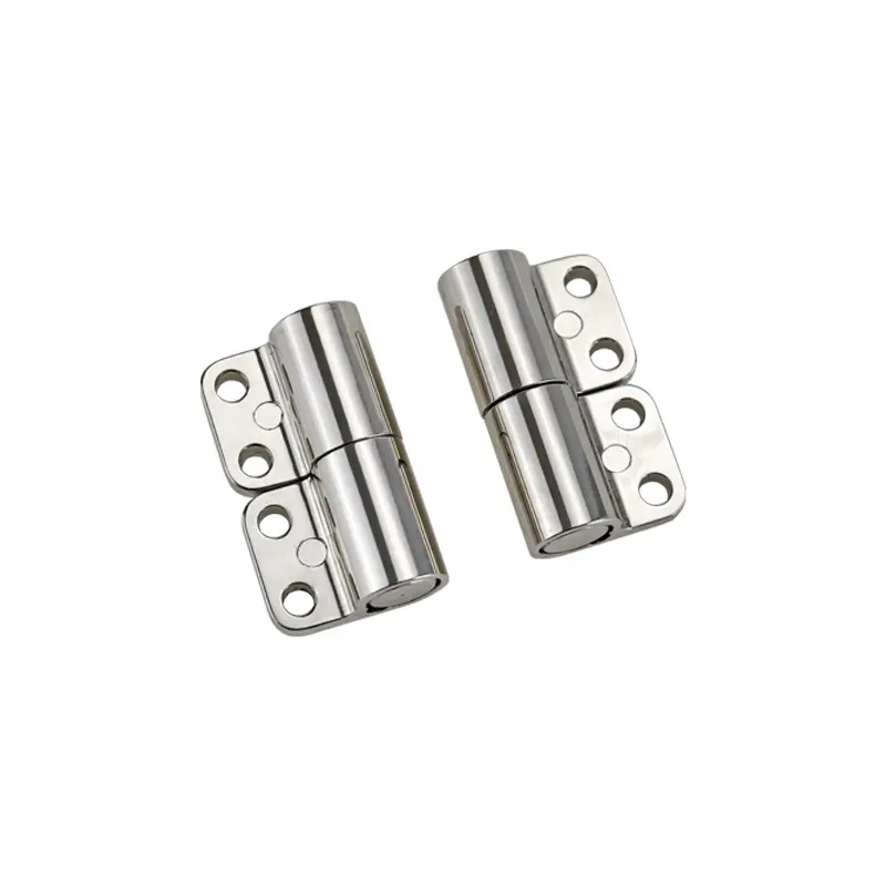 Bisagra torsion aleacion zinc niquelada 50mm vista general