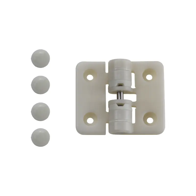 Bisagra torsión pe color blanco con tapones de tornillo