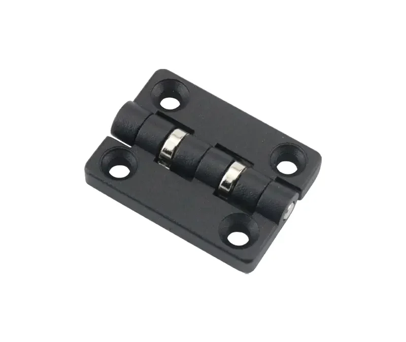 Bisagra plana de torque fijo negra con montaje M6